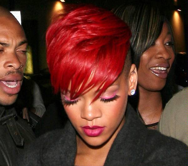 Rihanna Red Hair Hairstyles. And by red hair, I mean BRIGHT